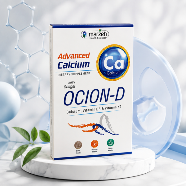 OCION-D Advanced Calcium – Calcium + Vitamin D3 & Vitamin K2 | 30 Softgels